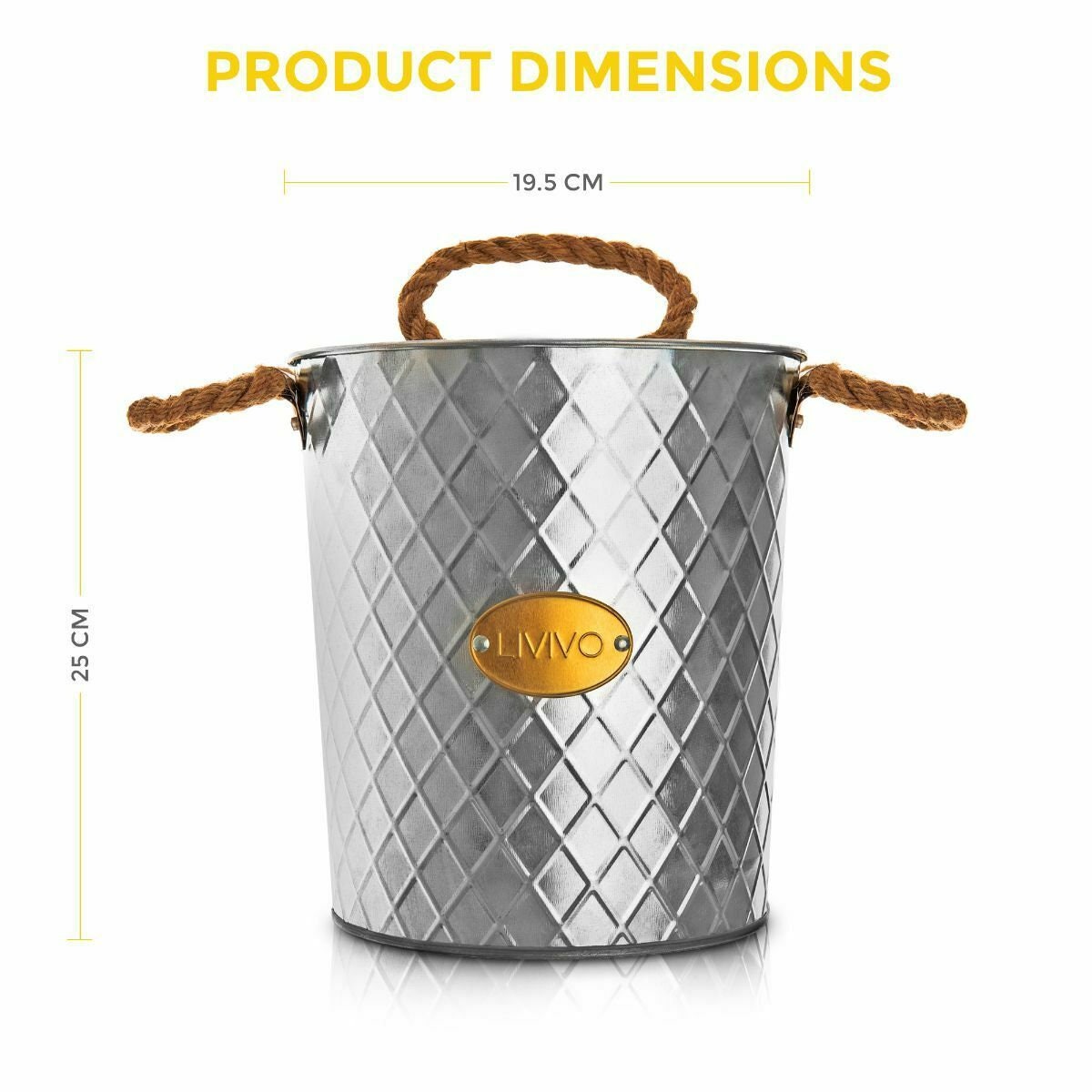 Insulated Galvanised Steel Ice Beer Bucket Lid Cooler Party Tub Drink Summer.