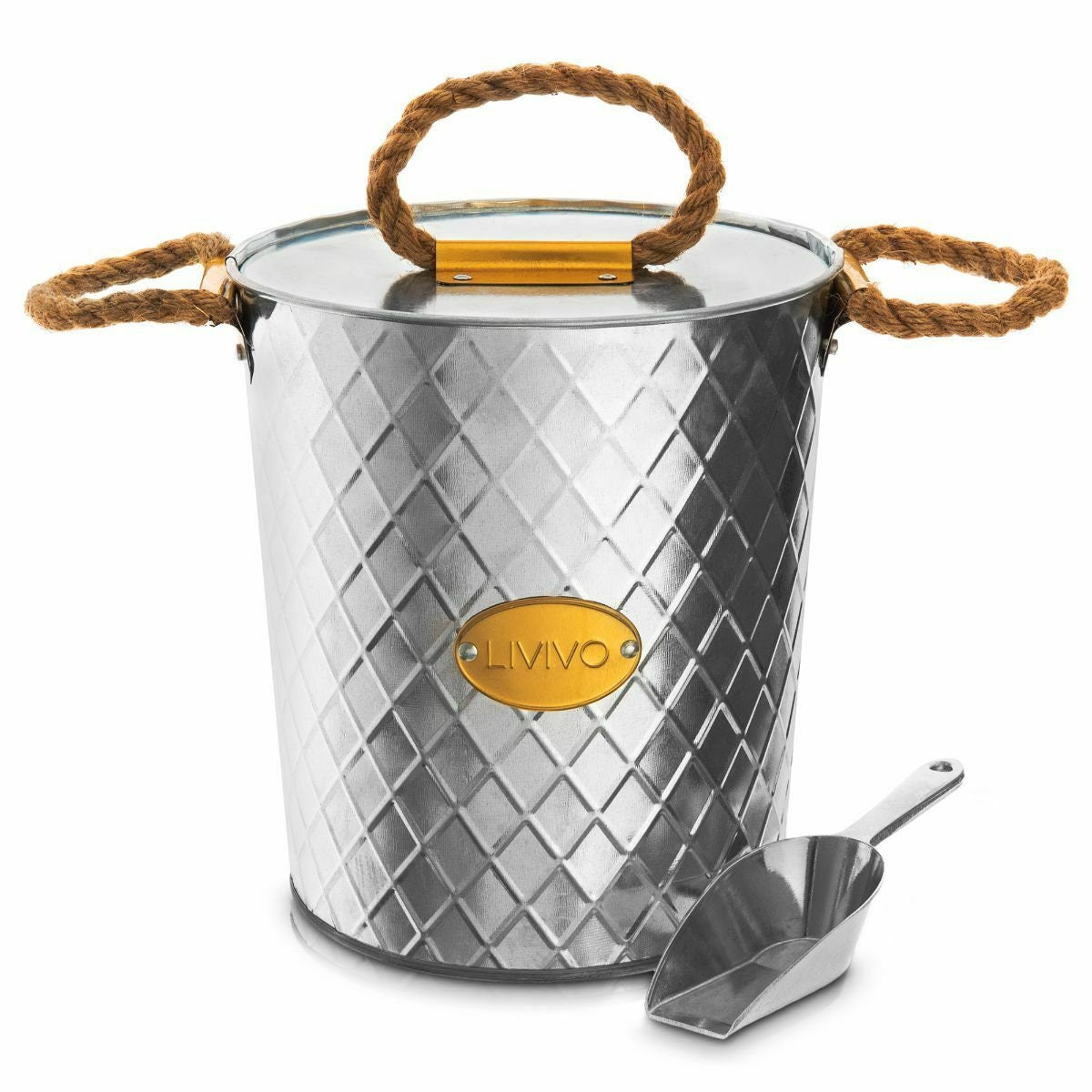 Insulated Galvanised Steel Ice Beer Bucket Lid Cooler Party Tub Drink Summer.