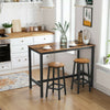 Retro Breakfast Table Bar Table Kitchen Dining Table Wood Metal Legs.