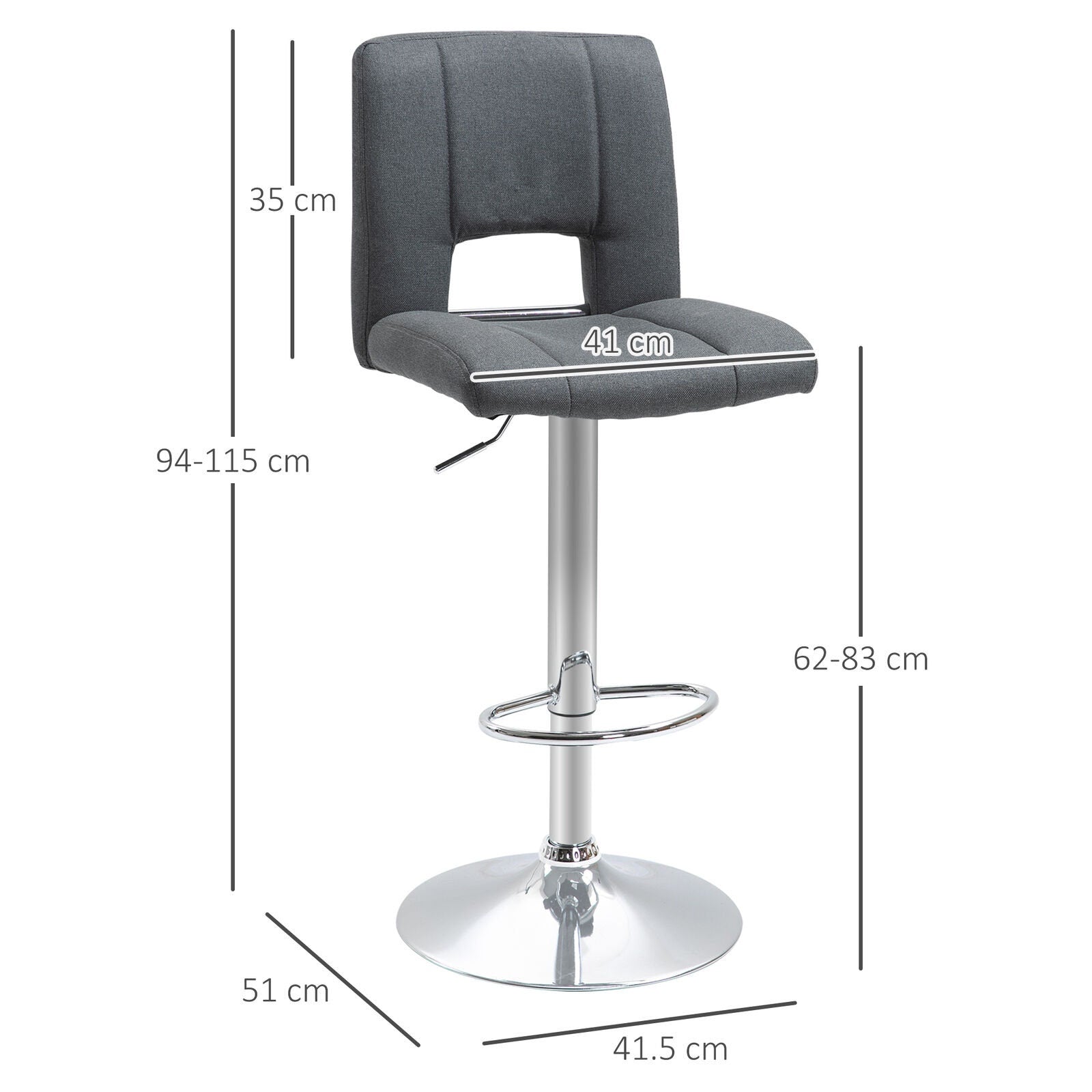 Products Modern Fabric Bar stool Armless Adjustable Height with Swivel Seat, Set of 2