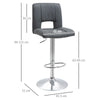 Products Modern Fabric Bar stool Armless Adjustable Height with Swivel Seat, Set of 2