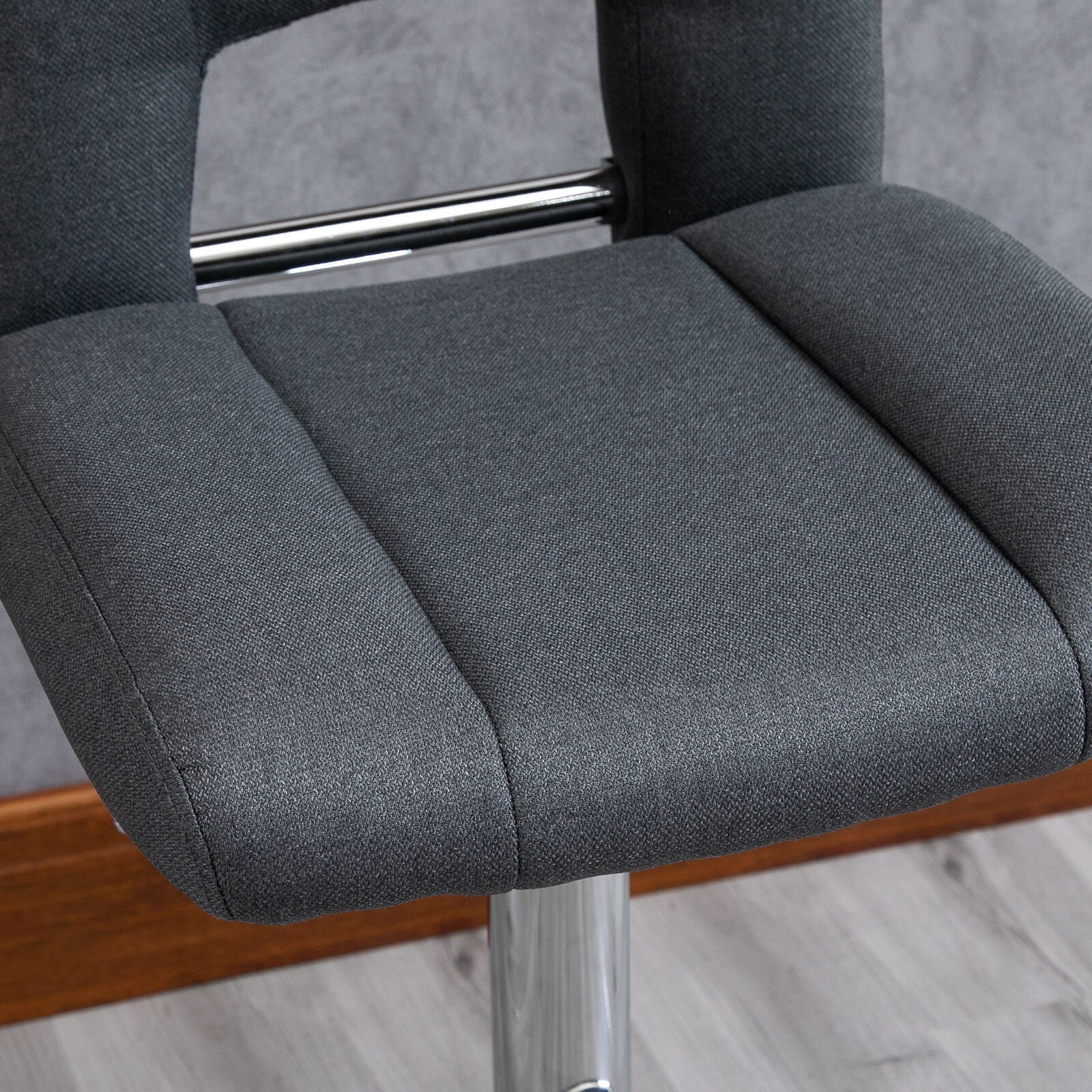 Products Modern Fabric Bar stool Armless Adjustable Height with Swivel Seat, Set of 2