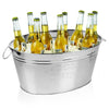 Wine Champagne Beer Cocktail Drinks Ice Cooler Cold Metal Bucket Bar Tub Party.