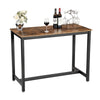 Retro Breakfast Table Bar Table Kitchen Dining Table Wood Metal Legs.