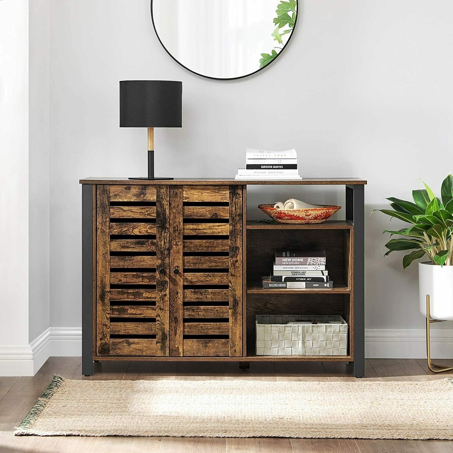 Sideboard, Storage Cabinet with 2 Doors, Adjustable Shelves.
