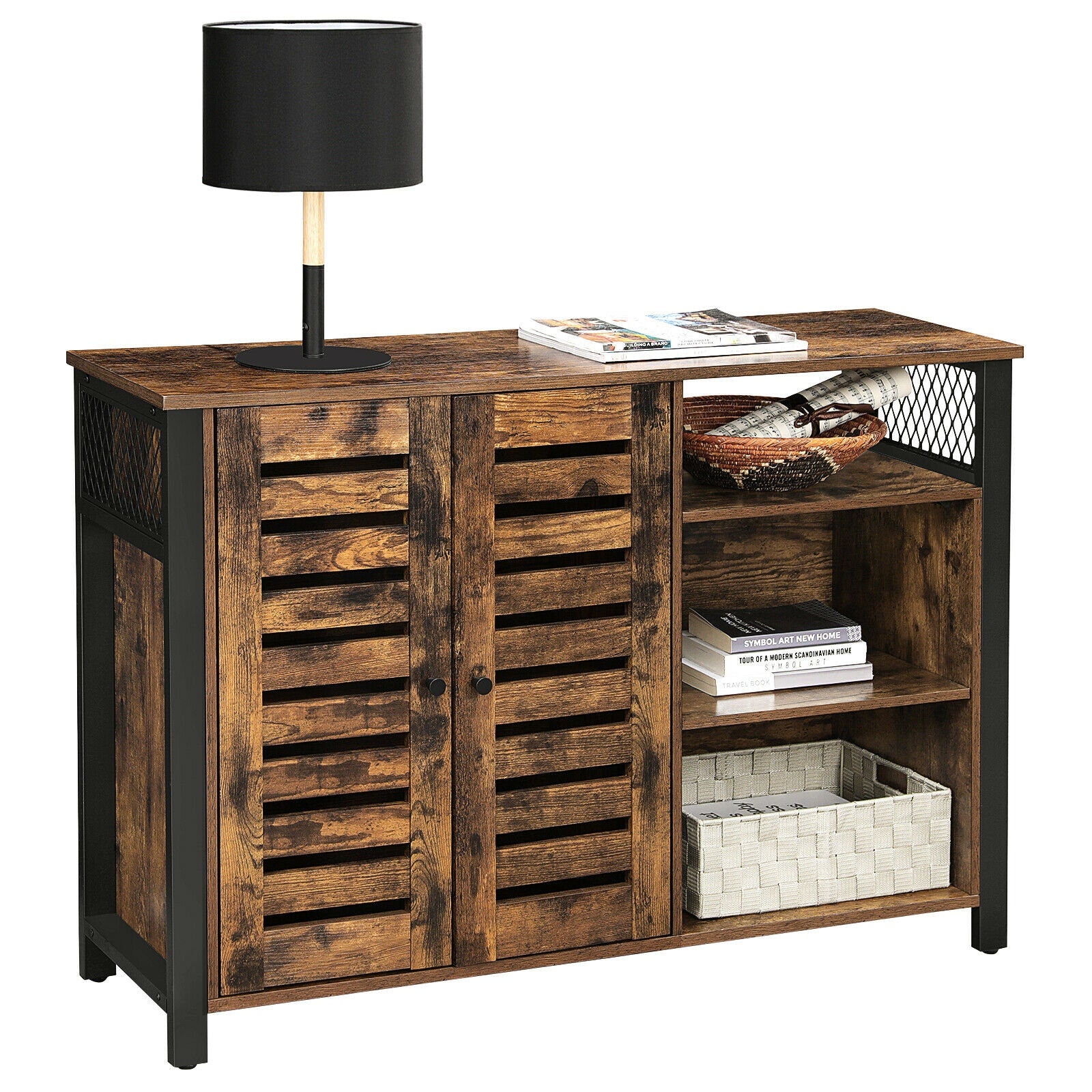 Sideboard, Storage Cabinet with 2 Doors, Adjustable Shelves.