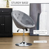 Swivel Dining Height Bar Stool Adjustable Armless Tub Chair Grey