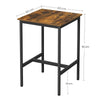 Bar Table Square Tall Table Heavy-Duty Steel Frame Easy Assembly.