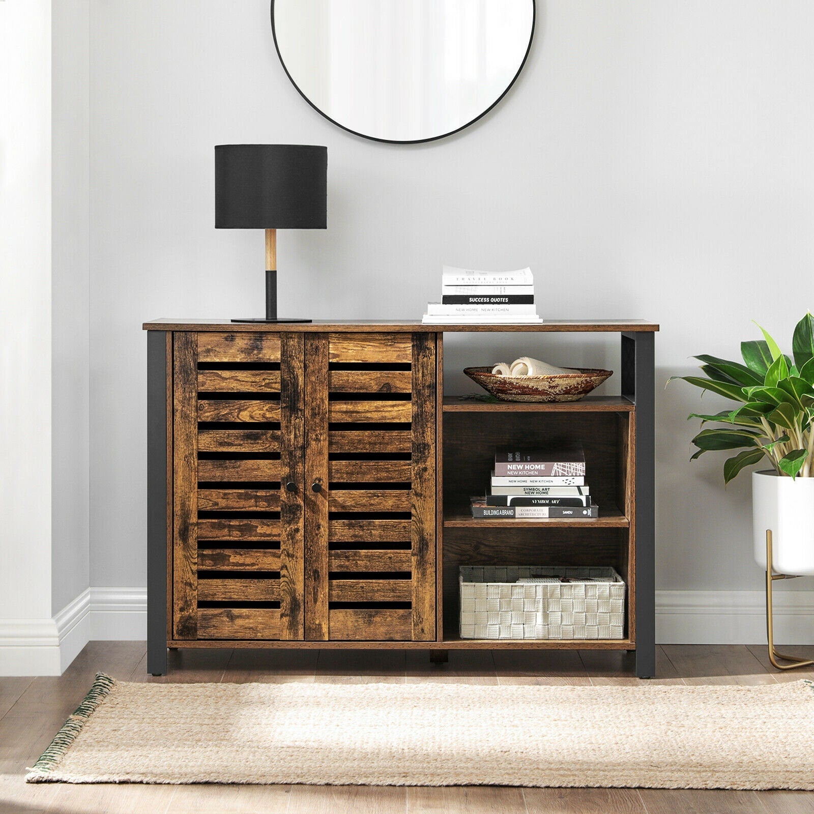 Sideboard, Storage Cabinet with 2 Doors, Adjustable Shelves.