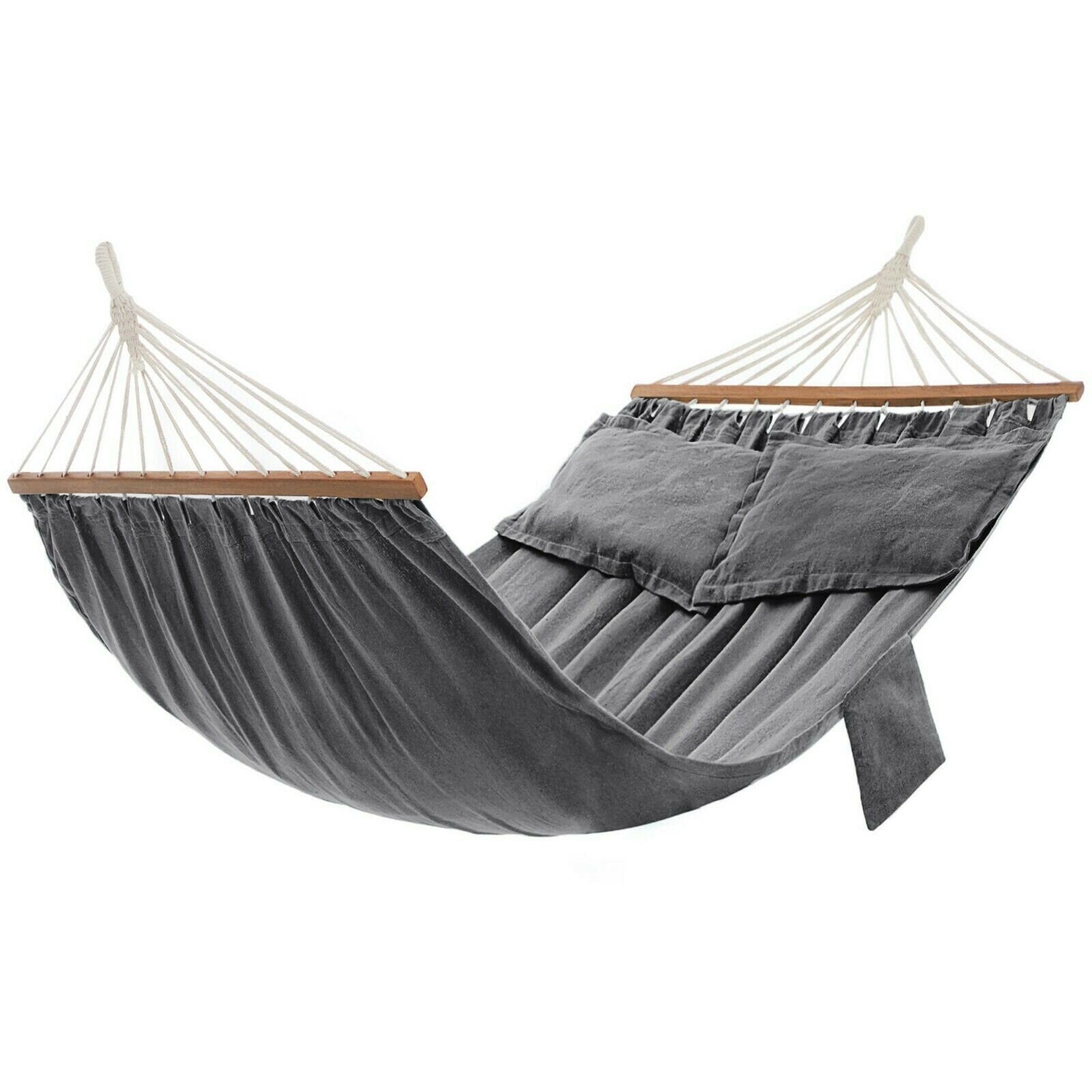 Double Hammock with 2 Pillows, Swing Bed Suitable for 2Person.