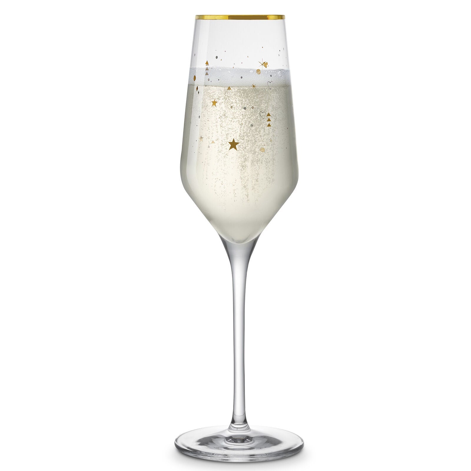 gold trim champagne glass