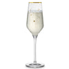 gold trim champagne glass