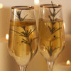 gold trim champagne glass