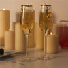 gold trim champagne glass