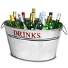 Galvanised Steel Drinks Party Tub Drinks Tub Drinks Pail.