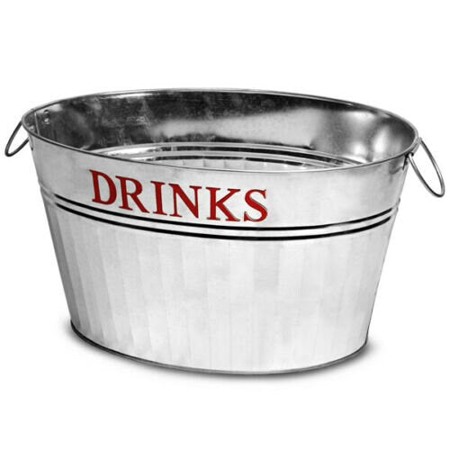 Galvanised Steel Drinks Party Tub Drinks Tub Drinks Pail.
