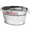 Galvanised Steel Drinks Party Tub Drinks Tub Drinks Pail.