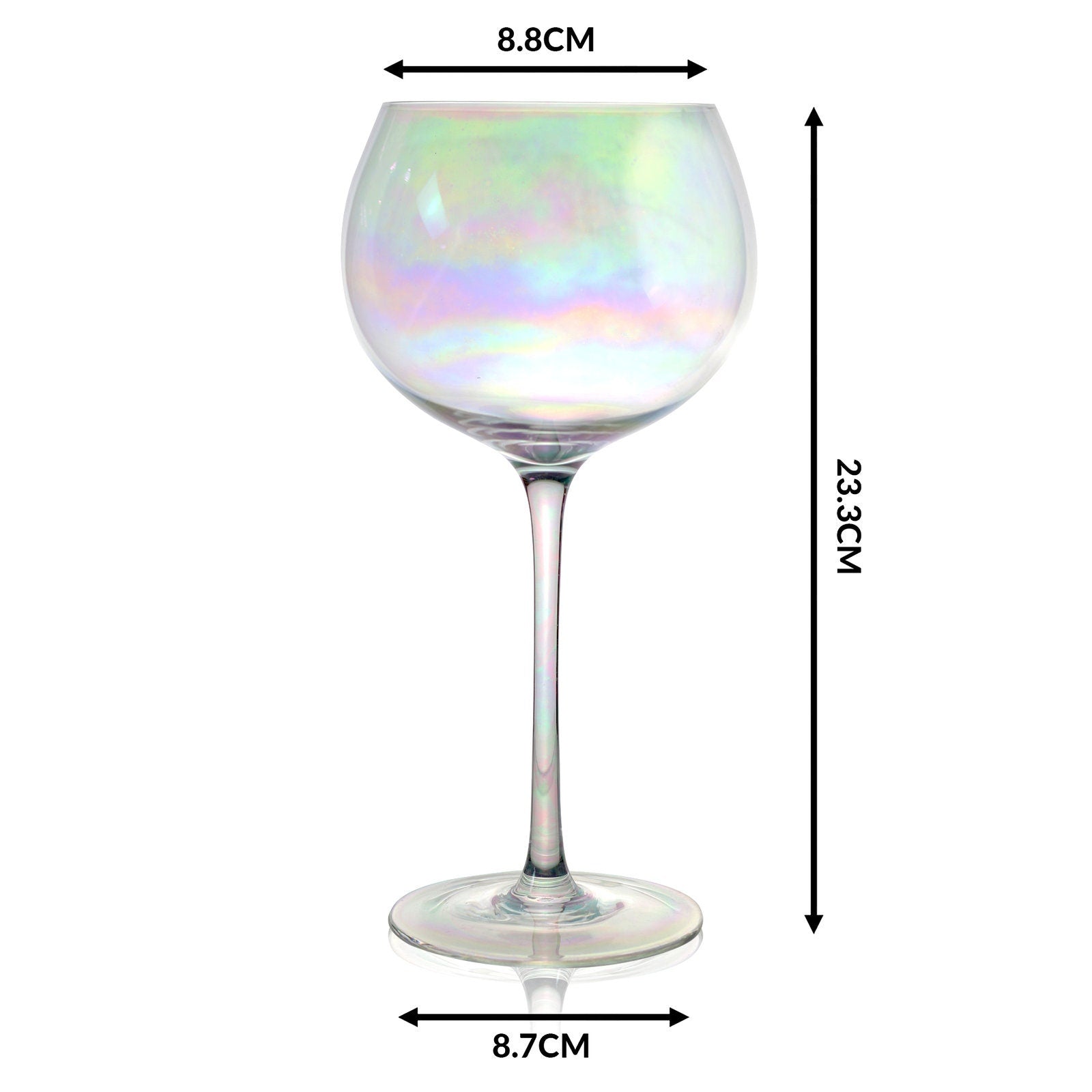 Set of 2 Iridescent Gin Glasses