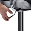 Grey Height Adjustable Bar Stool Bar Chair Breakfast Bar Stool