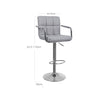 Grey Height Adjustable Bar Stool Bar Chair Breakfast Bar StoolGrey Height Adjustable Bar Stool Bar Chair Breakfast Bar Stool