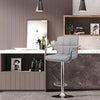 Grey Height Adjustable Bar Stool Bar Chair Breakfast Bar Stool