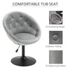 Dining Height Accent Stool Velvet-Touch Tufted Fabric Adjustable Height