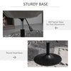 Dining Height Accent Stool Velvet-Touch Tufted Fabric Adjustable Height