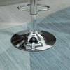 Velvet Bar Stool Adjustable Height with Footrest, Armrest, Grey