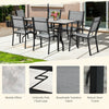 7 Piece Garden Furniture Set w/ Dining Table and Chairs for Deck Balcony Grey