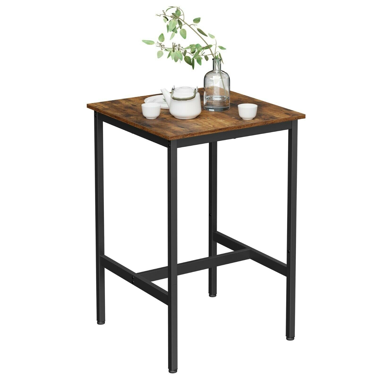 Bar Table Square Tall Table Heavy-Duty Steel Frame Easy Assembly.