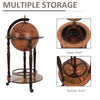 Globe Shaped Retro Style Bar Cabinet Wine Alcohol Storage Trolley Glass.