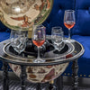 Globe Retro Style Mini Bar Drink Cabinet Movable Wine Beverage Trolley