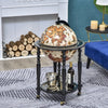 Globe Retro Style Mini Bar Drink Cabinet Movable Wine Beverage Trolley
