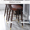 luxury brown leather bar chairs pub seats with gold feet