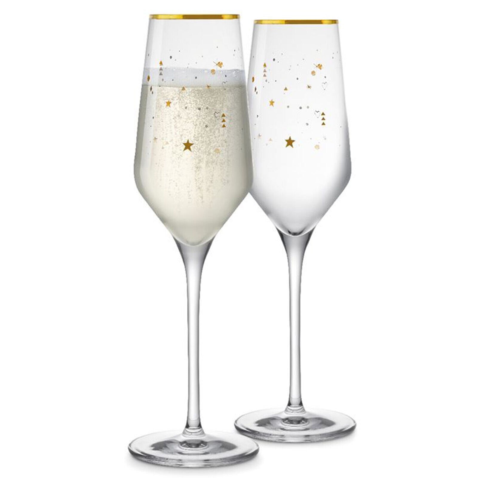 gold trim champagne glass