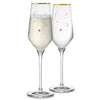 gold trim champagne glass