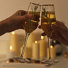 gold trim champagne glass