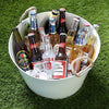 white galvanised steel drinks pail ice bucket