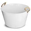 white galvanised steel drinks pail ice bucket