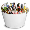 white galvanised steel drinks pail ice bucket