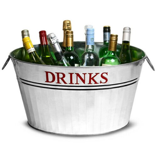 Galvanised Steel Drinks Party Tub Drinks Tub Drinks Pail.