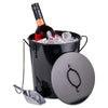 Party Time Black Ice Bucket with Lid and Scoop Party Ice Bucket