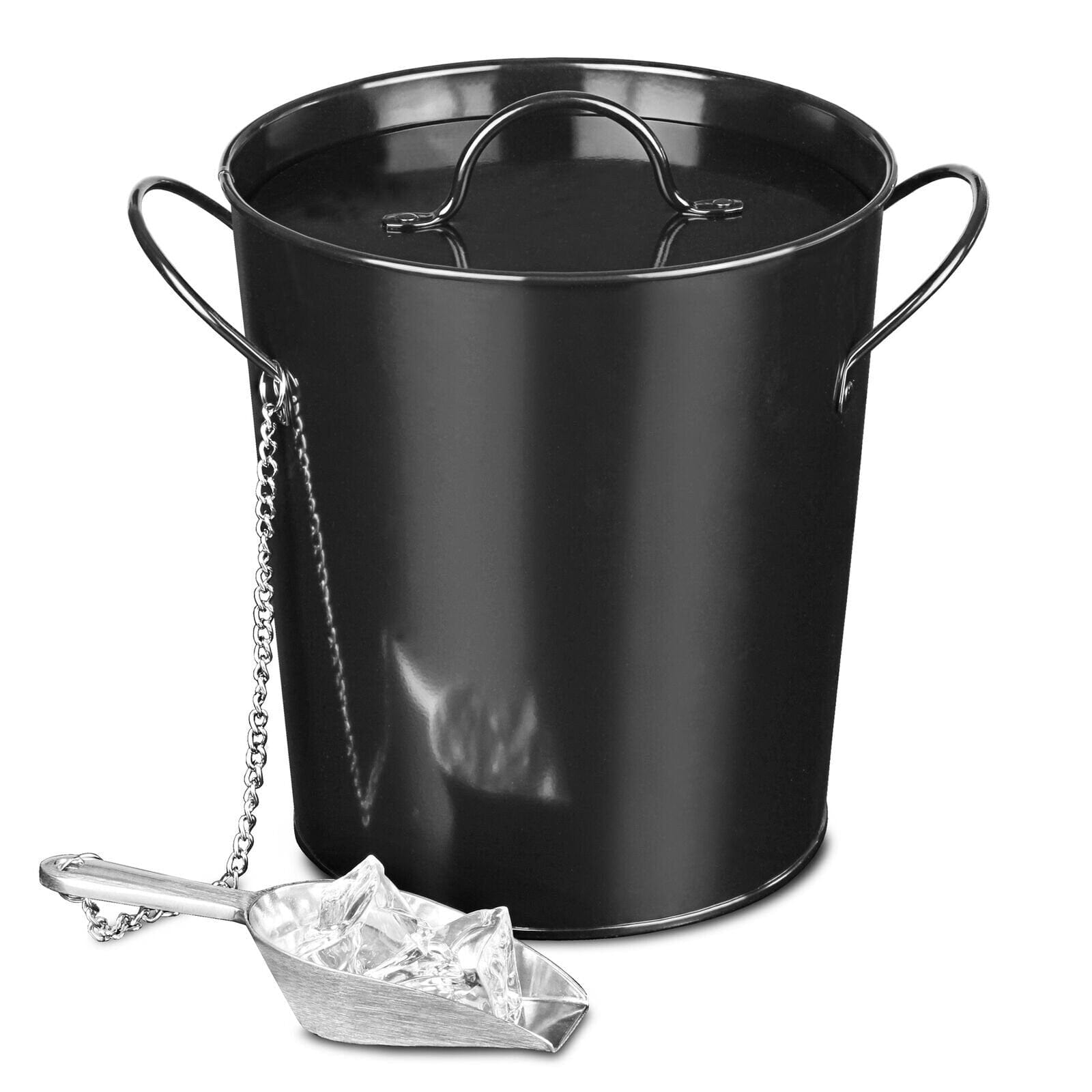 Party Time Black Ice Bucket with Lid and Scoop Party Ice Bucket
