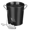 Party Time Black Ice Bucket with Lid and Scoop Party Ice Bucket