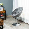 Swivel Dining Height Bar Stool Adjustable Armless Tub Chair Grey