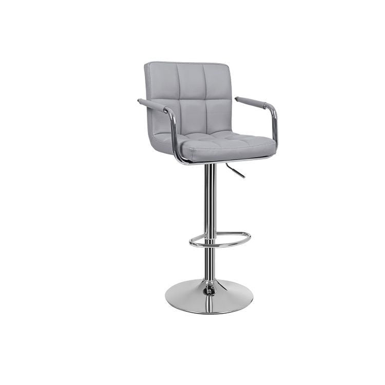 Grey Height Adjustable Bar Stool Bar Chair Breakfast Bar Stool