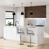 Grey Height Adjustable Bar Stool Bar Chair Breakfast Bar Stool