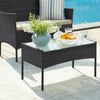 4 Pcs Rattan Garden Furniture Set Polyrattan Outdoor Patio Furniture