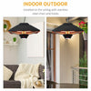 Electric Hanging Heater LED Ceiling Halogen 2000w Patio Garden Aluminum Tent