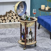 Globe Retro Style Mini Bar Drink Cabinet Mobile Wine Beverage Trolley